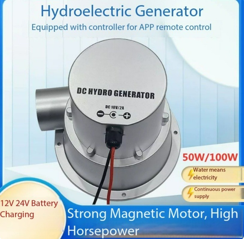 Water Flow Turbine Type Field Home Small Water Energy Generator DC Brushless