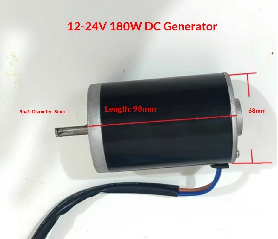 12V/24V Permanent Magnet DC Generator for Hand-Crank & Wind Power Use