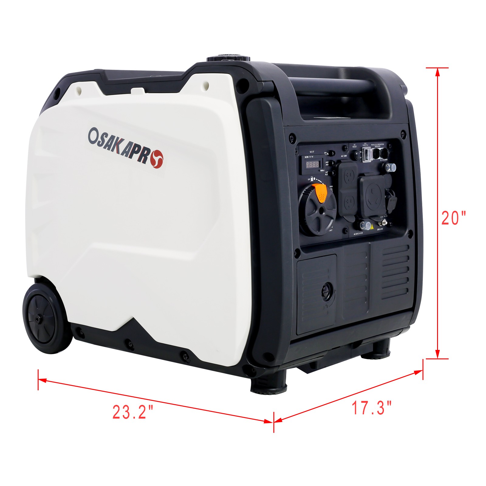 4500W Portable Inverter Generator Ultra-Quiet Gas RV Home Backup Foldable Handle