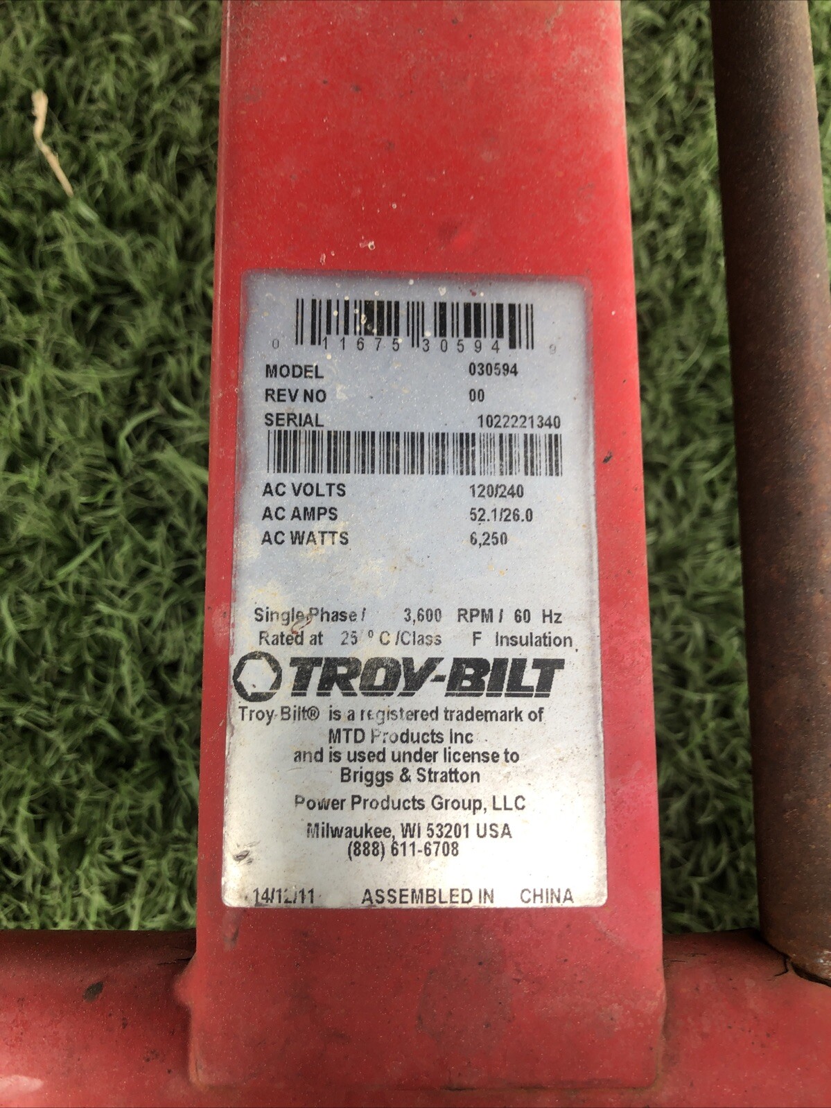 ✅💯Troy Bilt 6250 Generator 8500 Briggs & Stratton Motor.. It Run Good ✅💯
