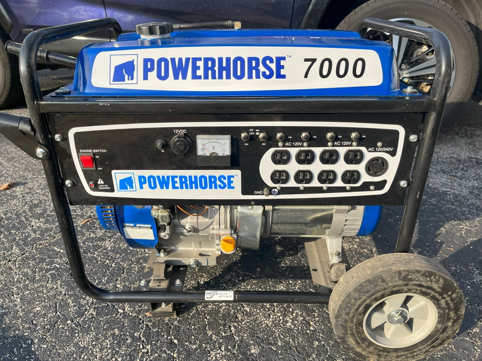 Powerhorse Portable Generator — 7000 Surge Watts, Eight 120V, 20 Amp outlets