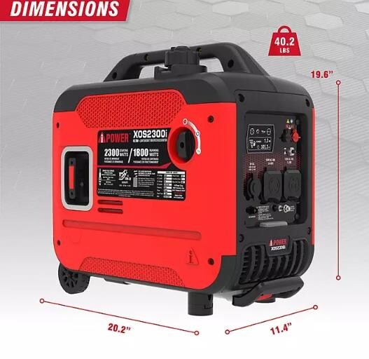 A-iPower Rolling Portable Power Generator Inverter 2,300 Watt Gasoline Powered