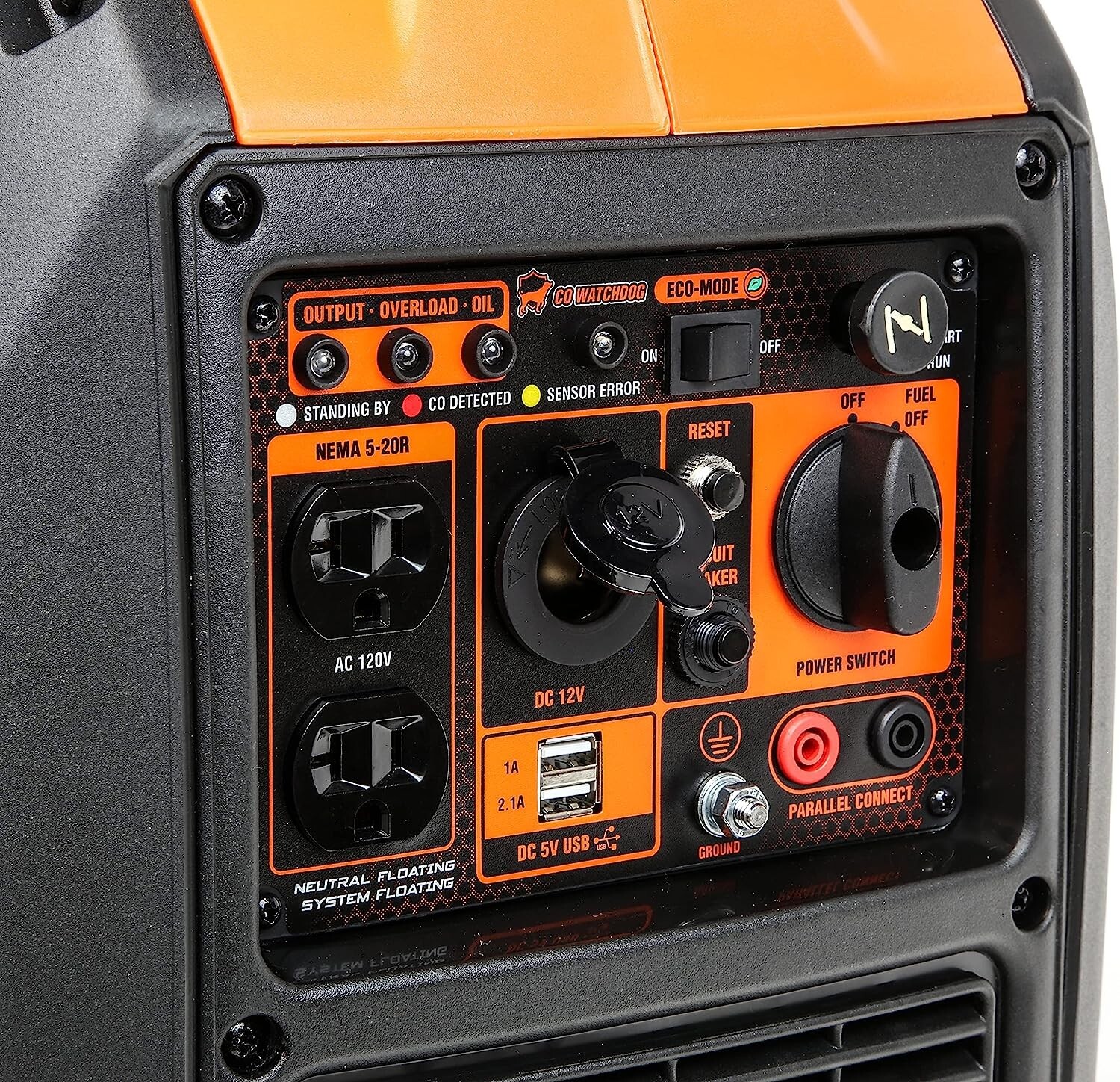WEN 56235iX 2350-Watt Portable Inverter Generator with Fuel Shut Off , CO Sensor