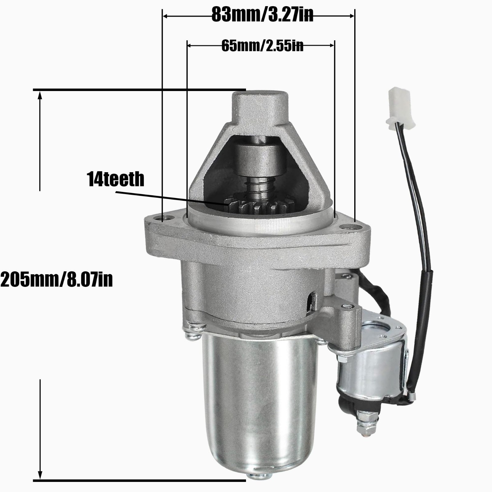 Starter Motor with 2-Wire Plug for 7000W 8750W Generators, Compatible with 389cc
