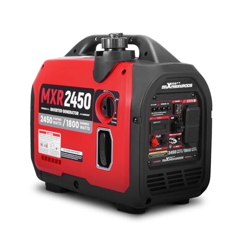 2450 Watt Portable Inverter Generator, MXR2450 Quiet Gas Powered Generator