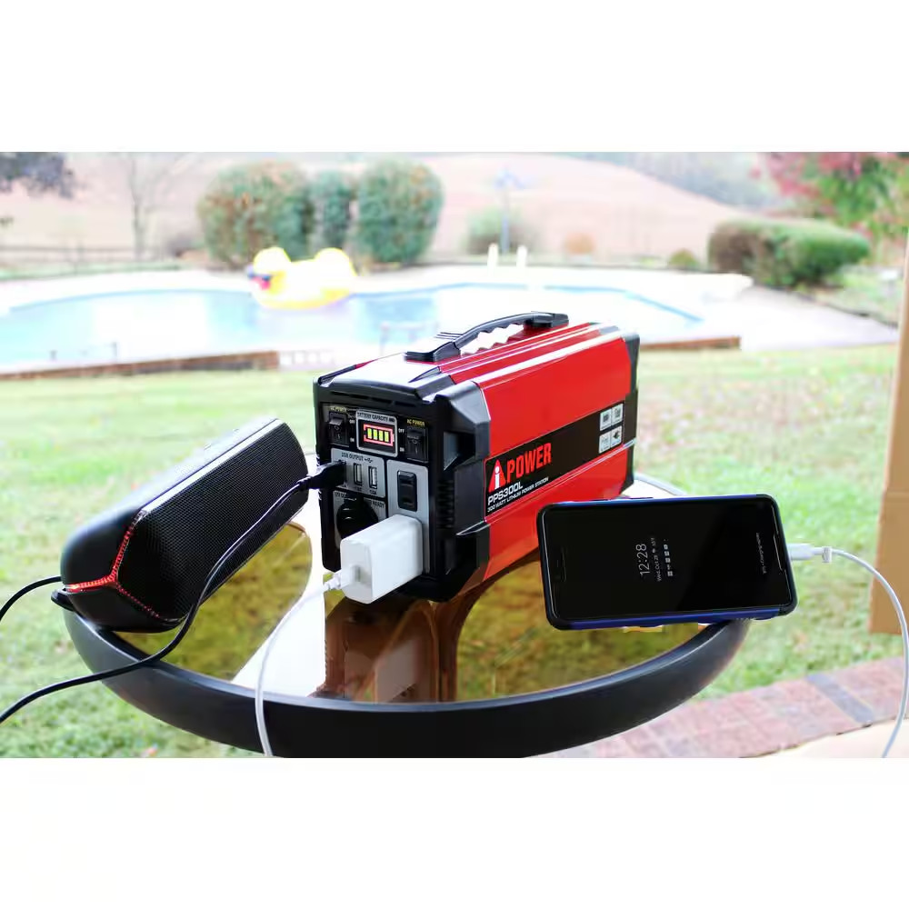 300-Watt Lithium-Ion Manual Start Battery Powered Inverter Generator