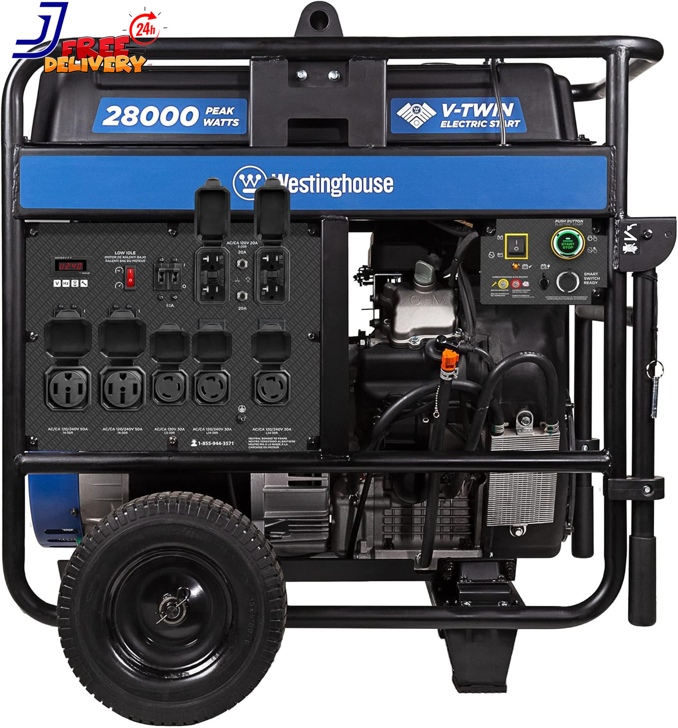 Westinghouse 28000 Peak Watt Home Backup Portable Generator Remote Electric