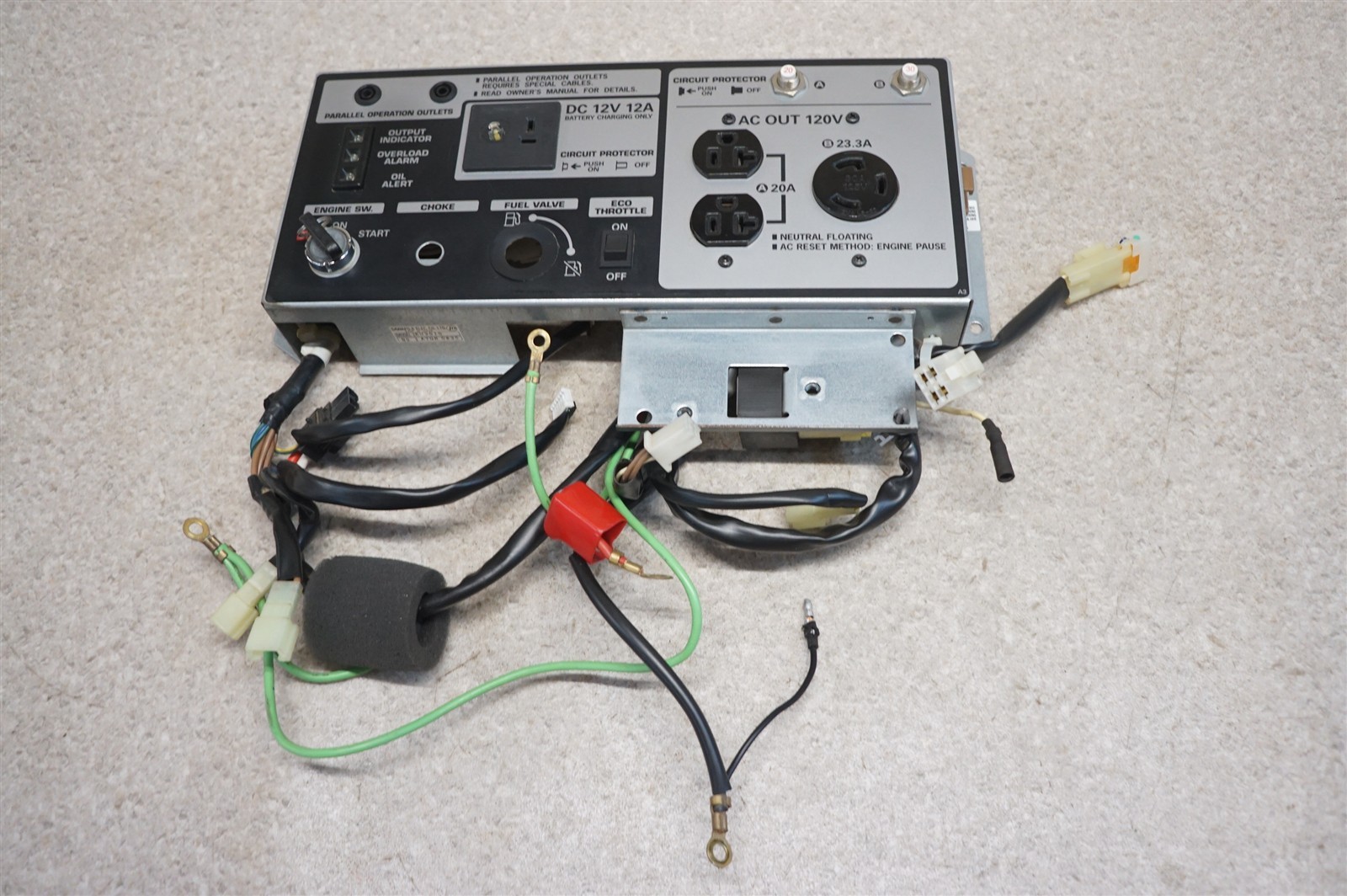 Honda EU3000IS 3000IS Generator OEM Control Panel – Nice! – Ready to Install –
