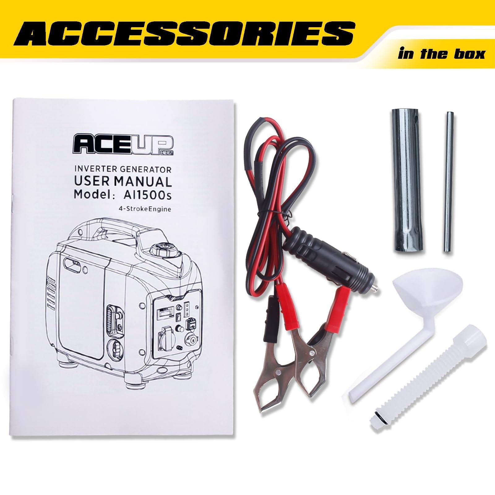 Aceup Energy 1500W Inverter Generator 1200W Rated Gas Powered Quiet Portable New