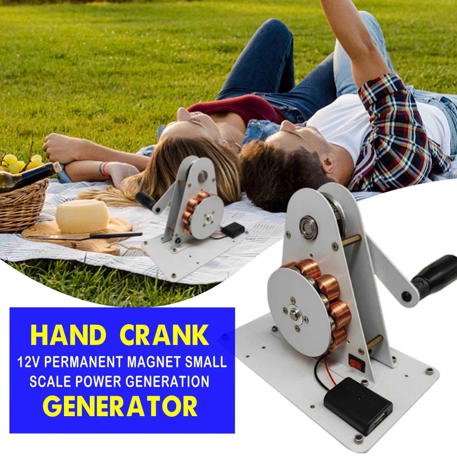 Portable Hand Crank Generator Outdoor Survival Emergency Manual Power Charger