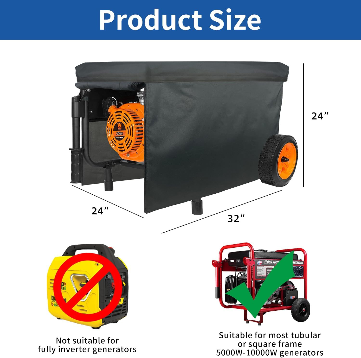 Generator Covers While Running,Outdoor Generator Tent Running Cover,Waterproof P