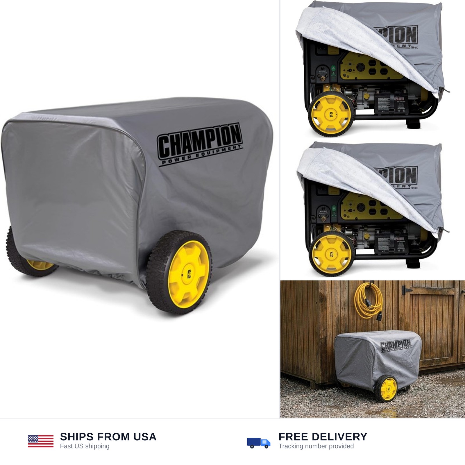 Champion Power Equipment Weather-Resistant Storage Cover for 2800-4750-Watt P…