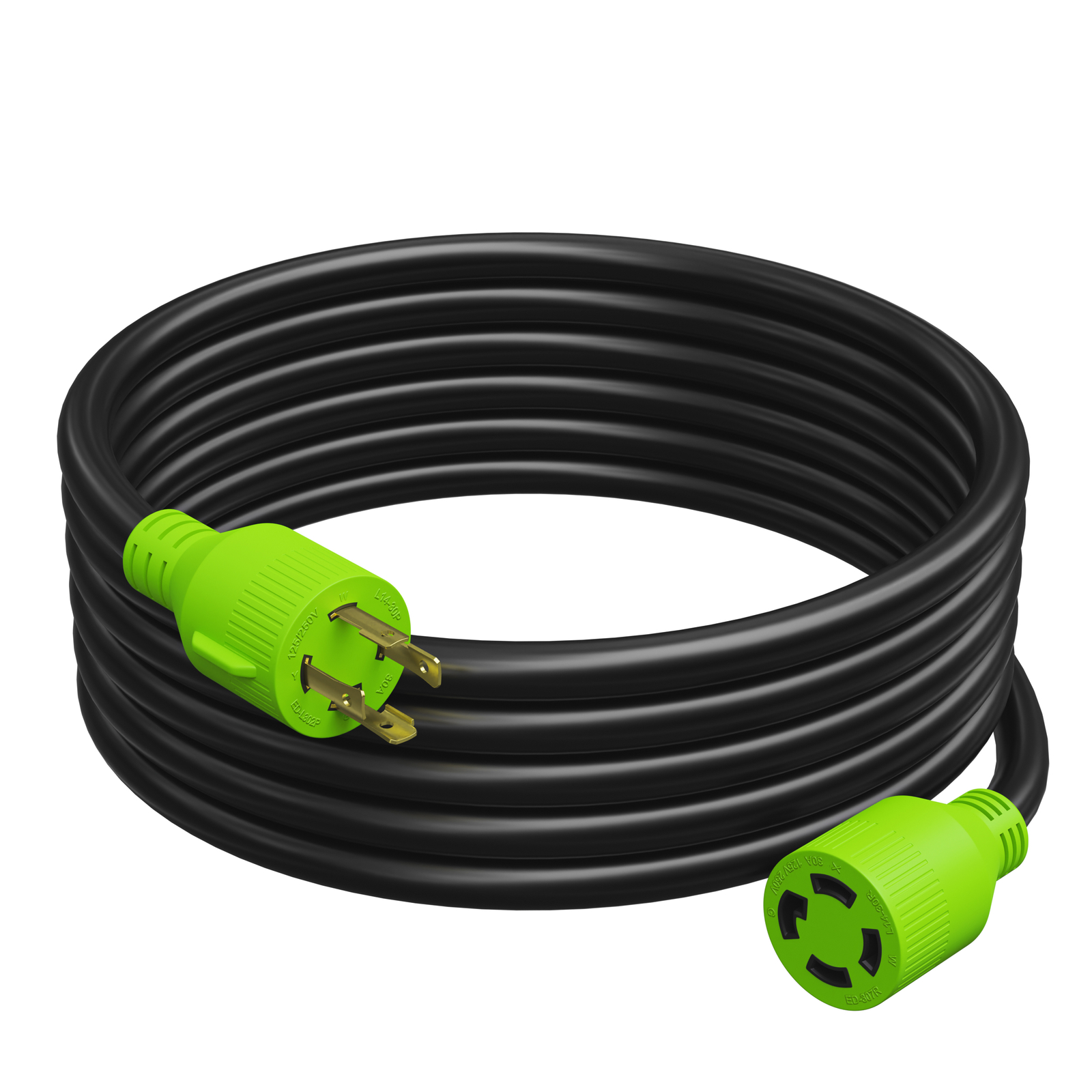 Leisure Cords NEMA L14-30 4 Prong Locking 30 Amp Generator Extension Cord, 25 ft