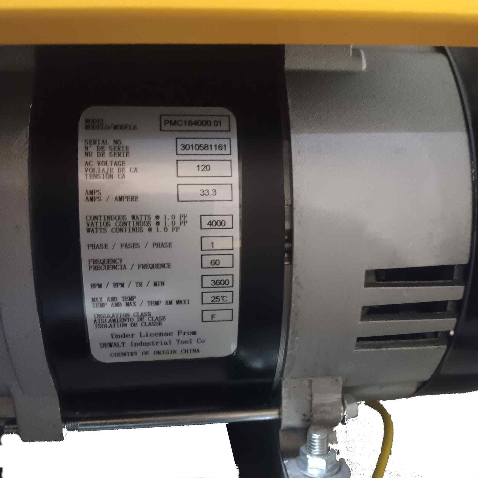 DEWALT 4000-Watt Manual Start Gas-Powered Portable Generator, DXGNR4000
