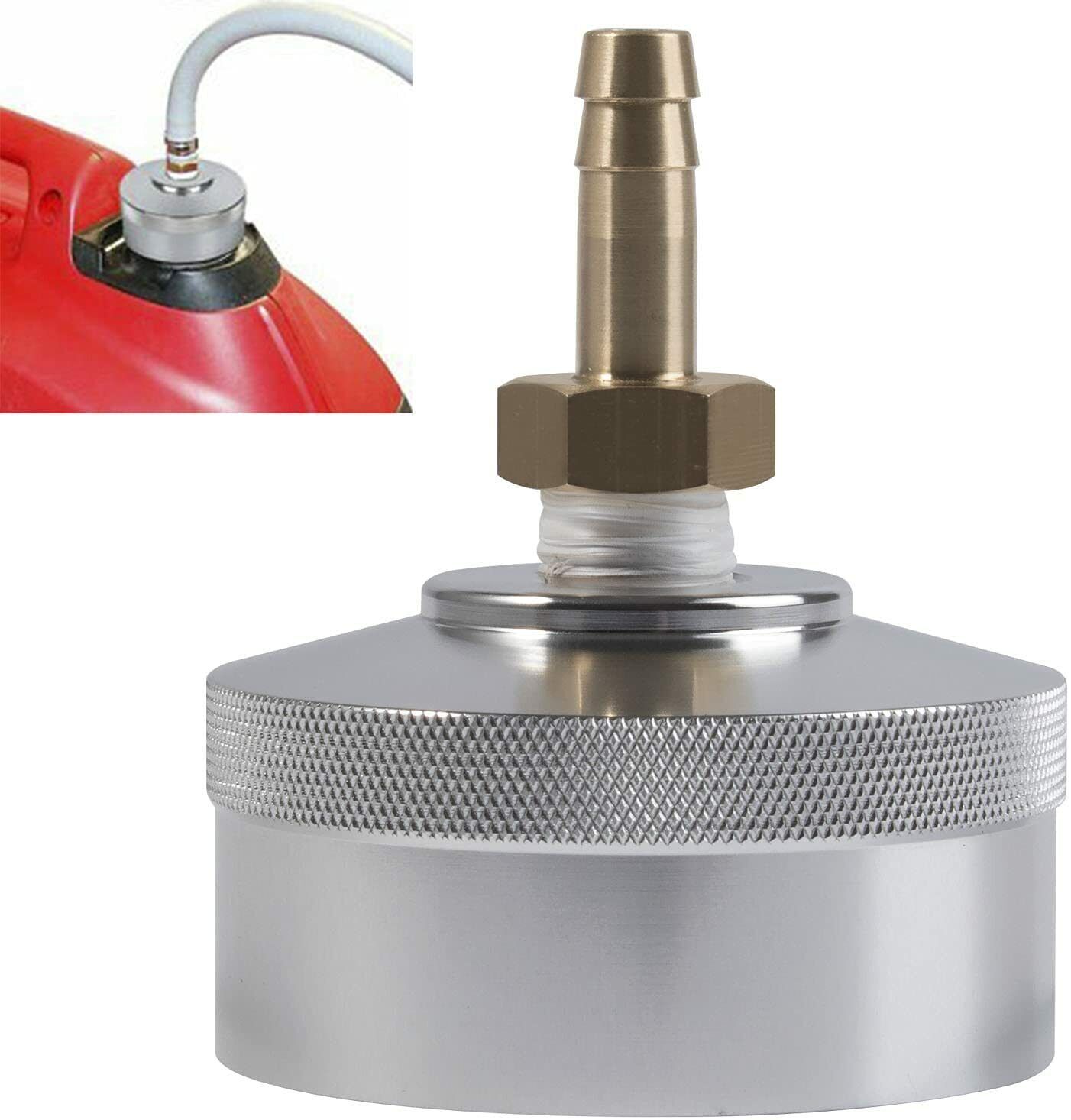 Aluminum Extended Run Fuel Gas Cap w/ Brass Hose For Yamaha EF2000is EF1000is