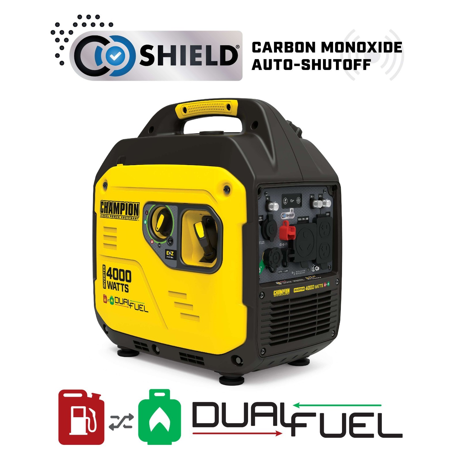 201050 – Champion 2500-Watt Inverter Generator w/ CO Shield® – NEW