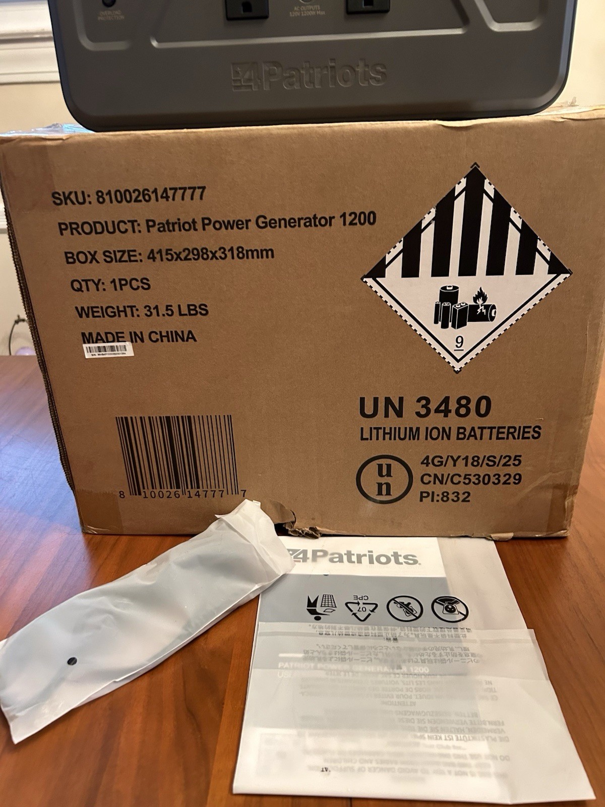 4Patriots Patriot Power Generator 1200 Portable