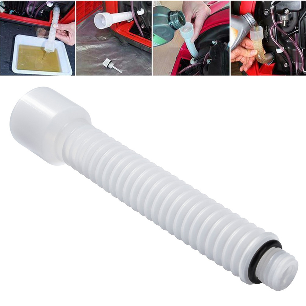 White Flexible Mess Free Oil Change Funnel Tube for Honda Inverter Generator