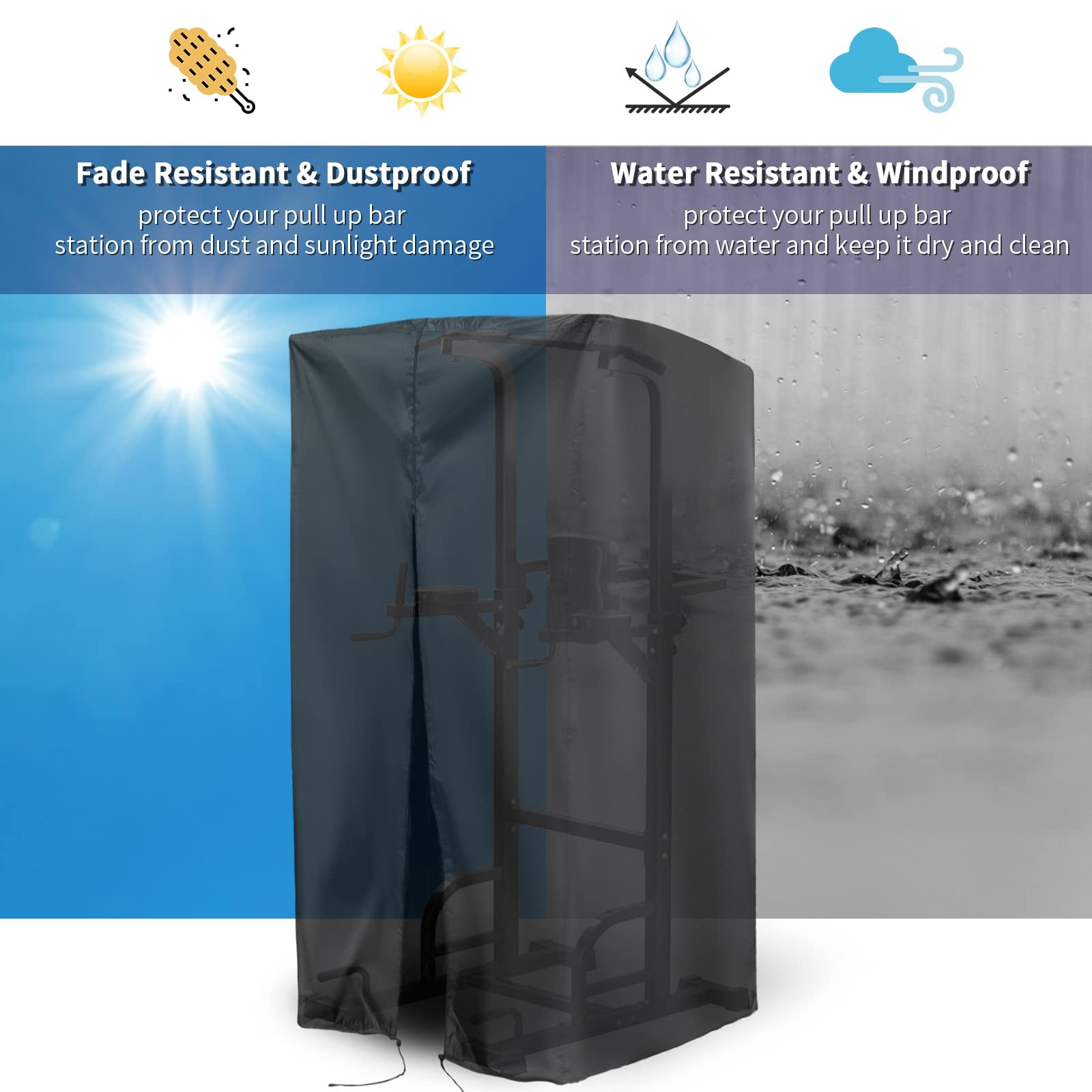 Protective Cover For Pull Up Bar Station, Waterproof& Dustproof Cover For Power