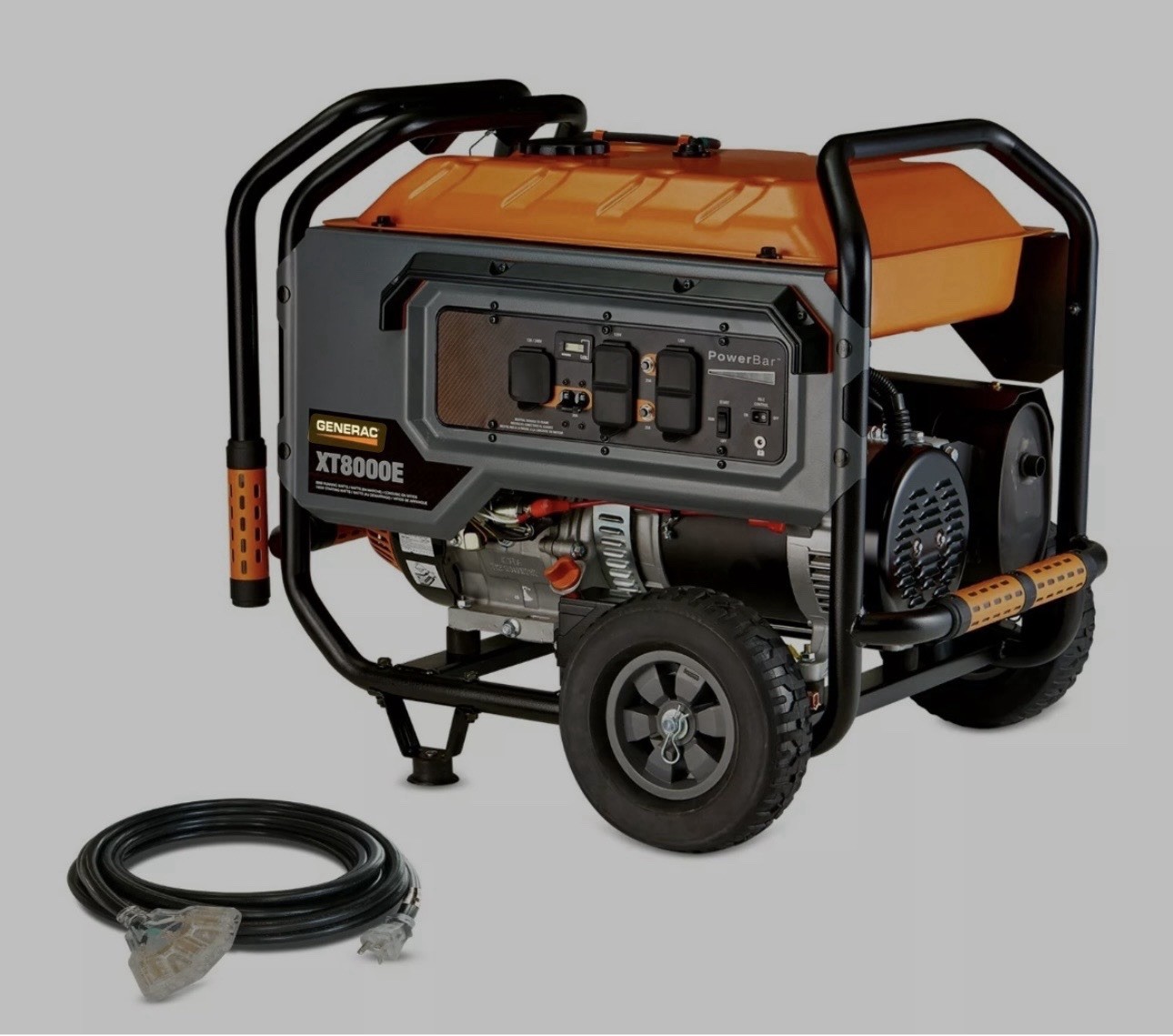 Generac GP8000E COsense Portable Generator Electric Start PowerRush Technology
