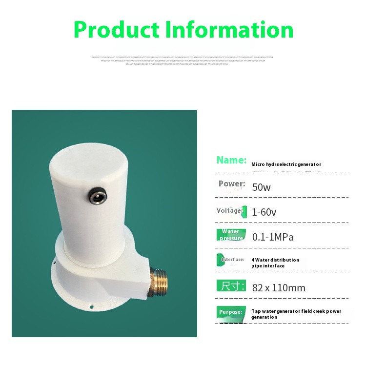Turbine Water Generator Small Portable Impact Permanent Magnet Brushless