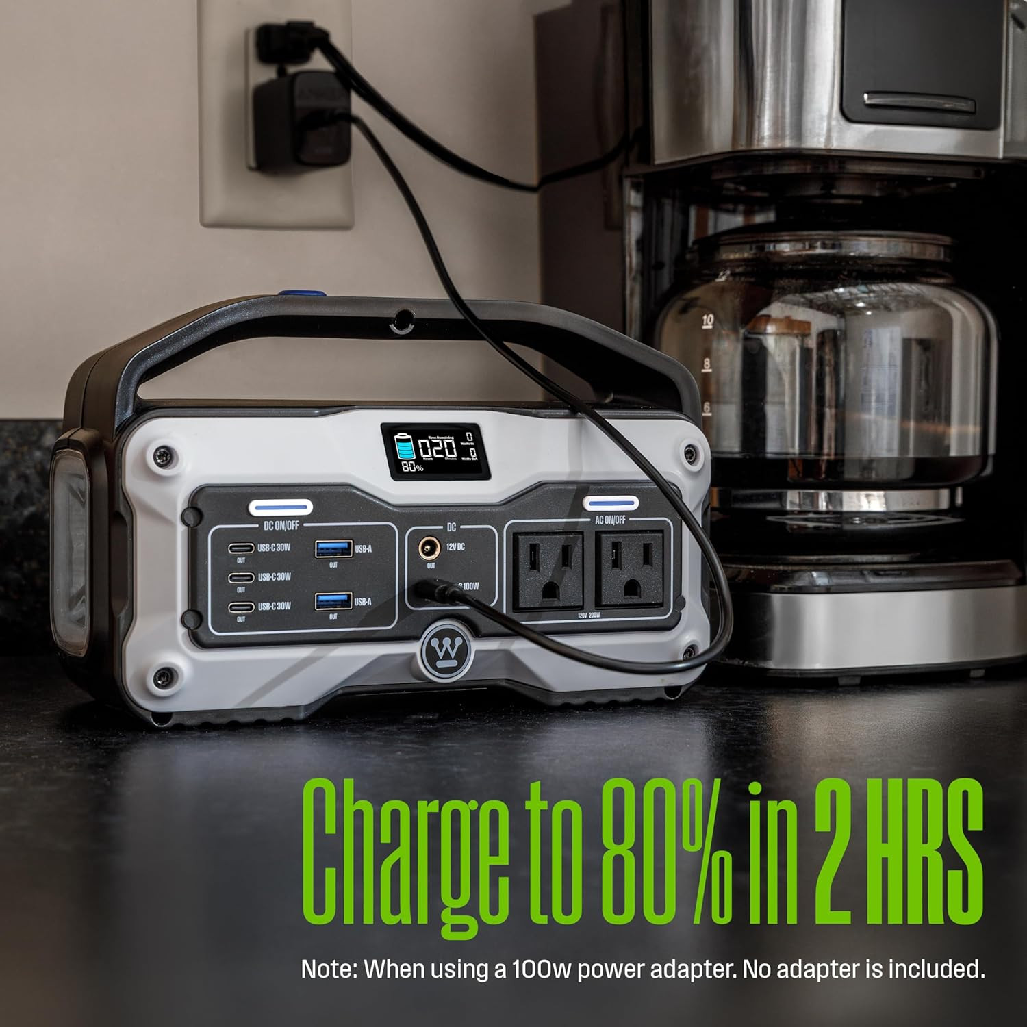 Igen400S 400 Watt, 183Wh Portable Power Station and Solar Generator with LED Dis