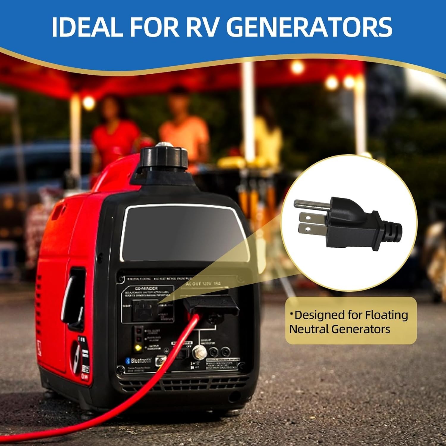 2 Pack Neutral Ground Bonding Plug for Portable Inverter Generator-Camper for Op