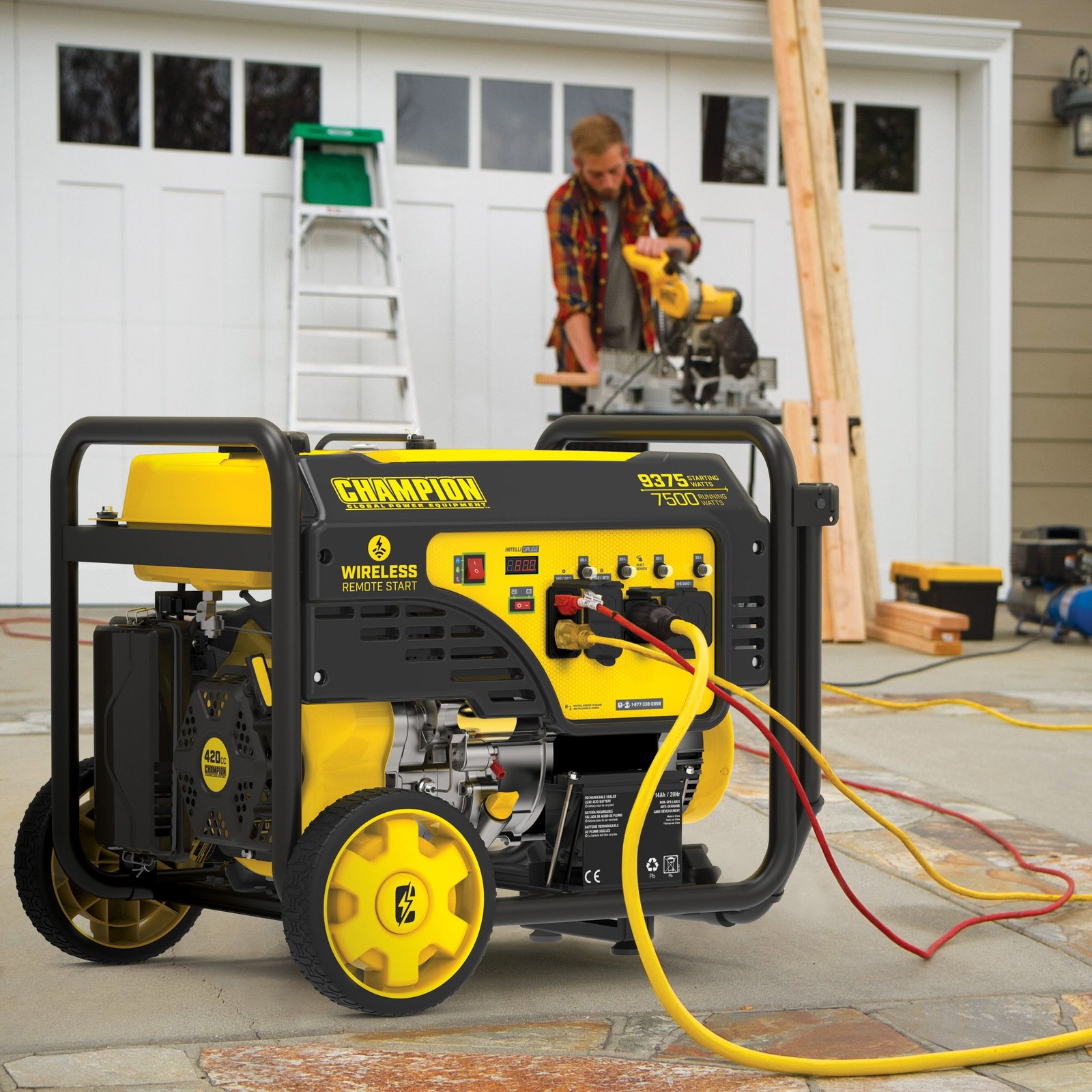 Champion Power Equipment Portable Gas Generator — 9375 Surge Watts, 7500 Rated