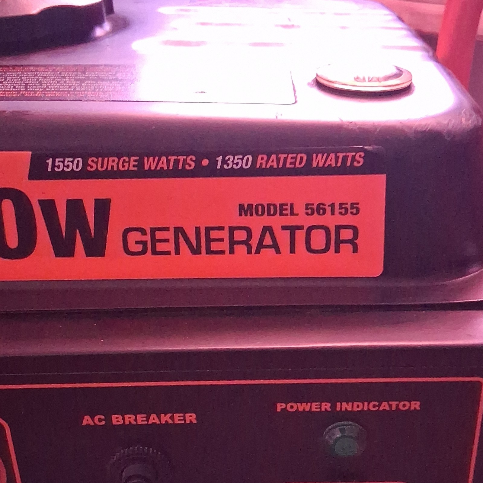 WEN 1550W Portable Gasoline Generator 56155, 1.1 gal Tank, AC/DC Output