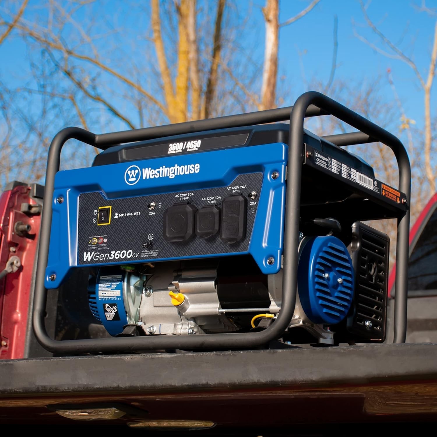 Westinghouse 4,650-W Quiet Portable RV Ready Gas Powered Generator w/ Wheel Kit