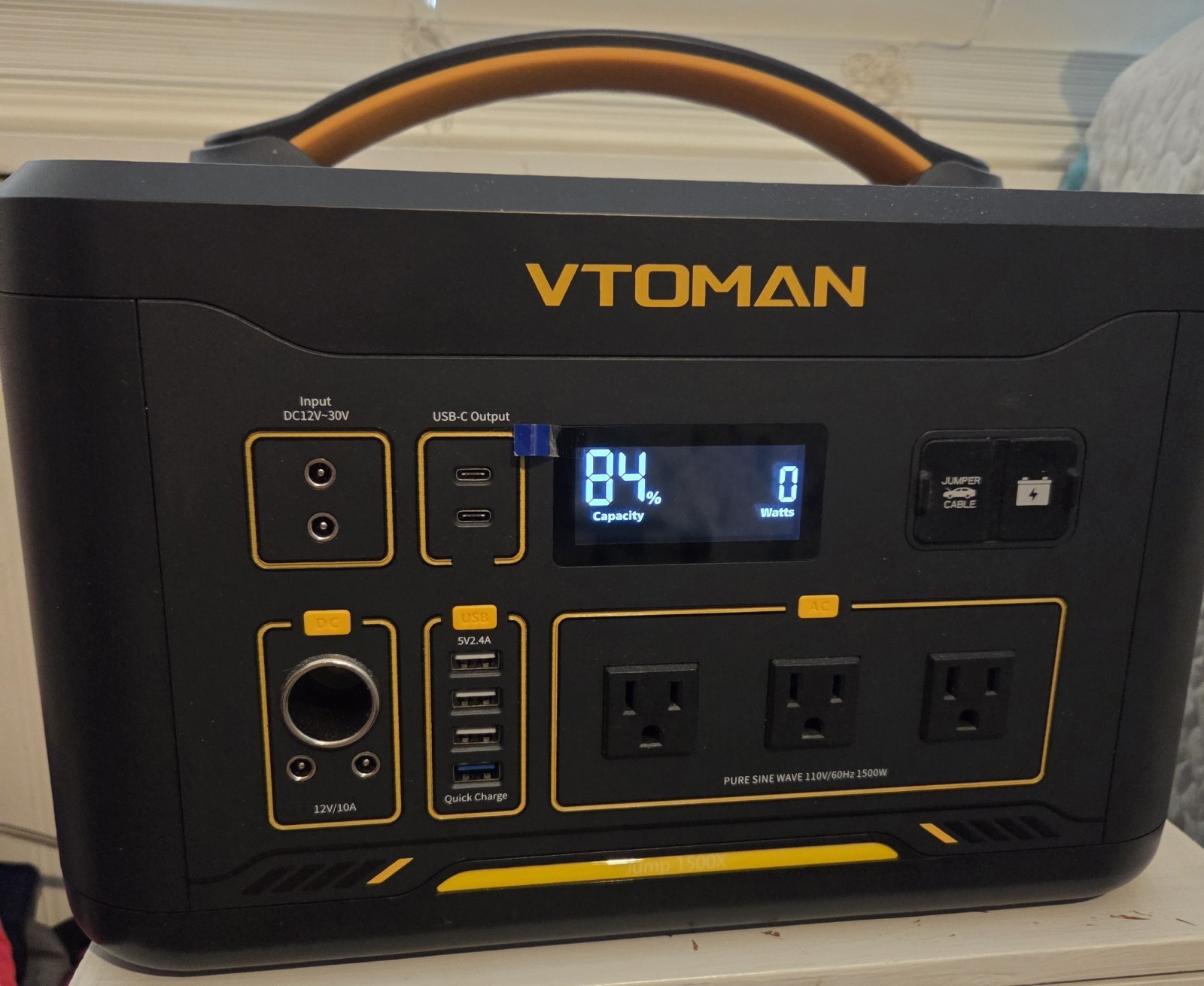 VTOMAN JUMP 1500X 1500W LiFePO4 110V Pure Sine Power Station