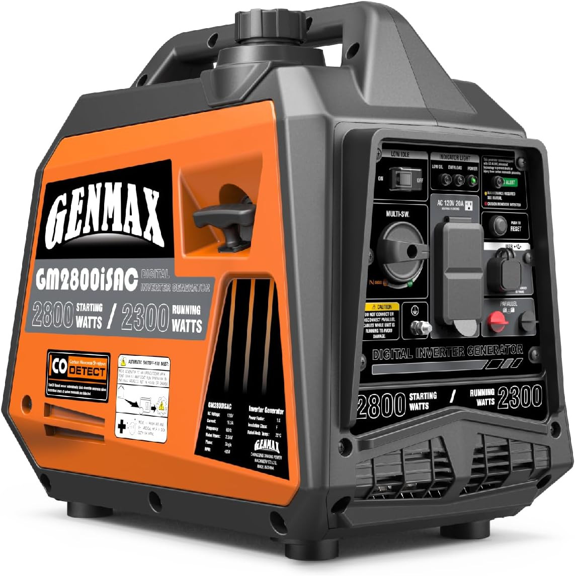 GENMAX Generator，Epa Compliant, Eco-Mode Feature, Ultra Lightweight for Backup H