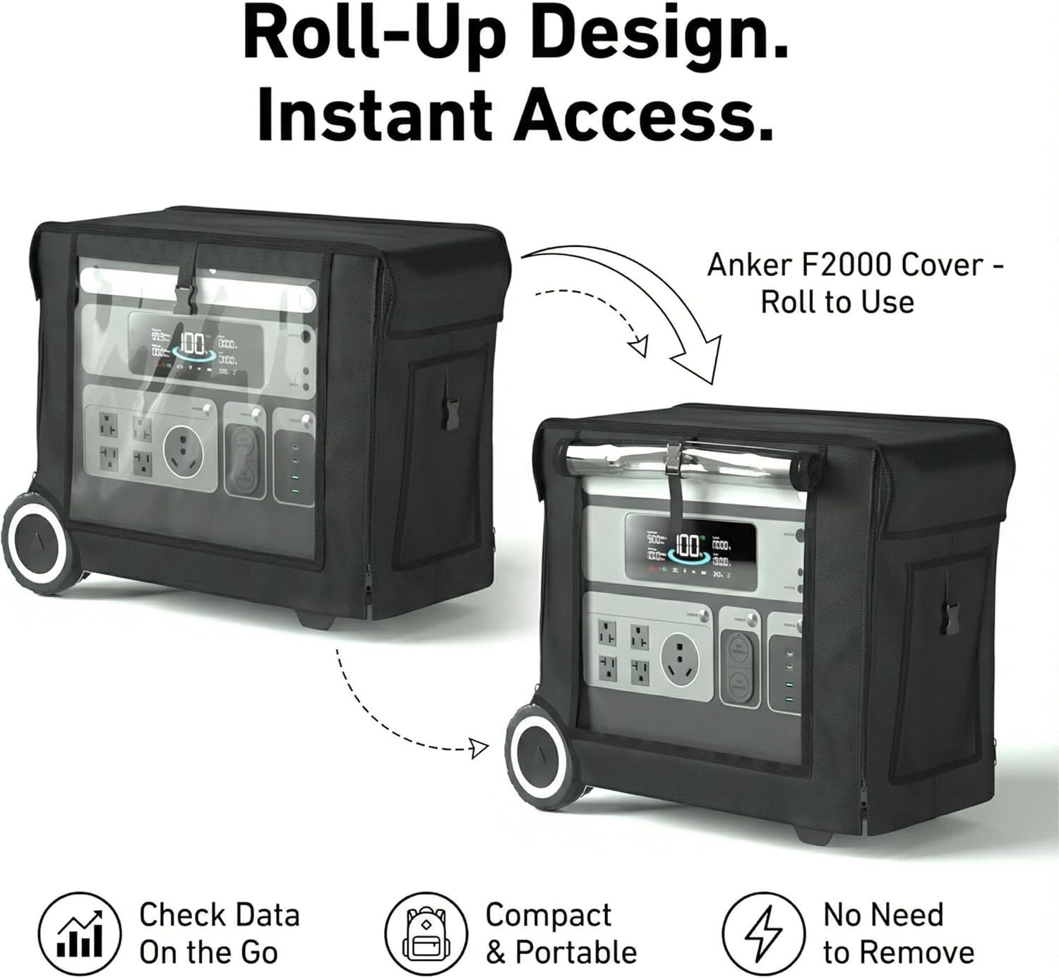 For Anker SOLIX F2000 Power Station Cover – Waterproof & Dustproof Protection