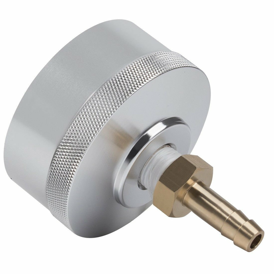 Extended Run Gas Cap Adapter & Brass Hose for Yamaha EF2000is EF1000is (Silver)