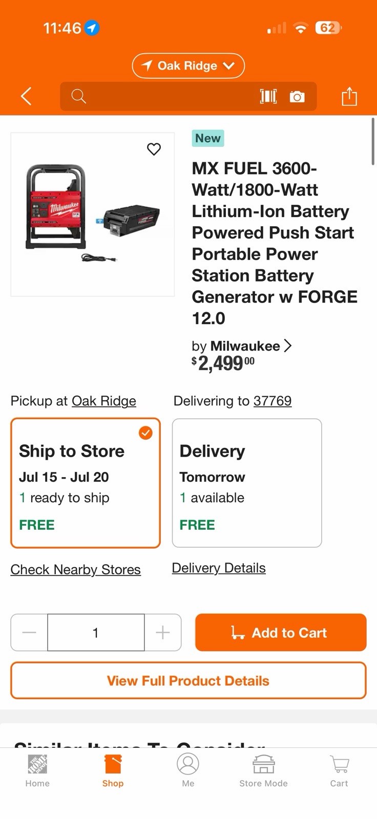 Milwaukee MX FUEL 3600W/1800W Power Supply (MXF002-2XC)