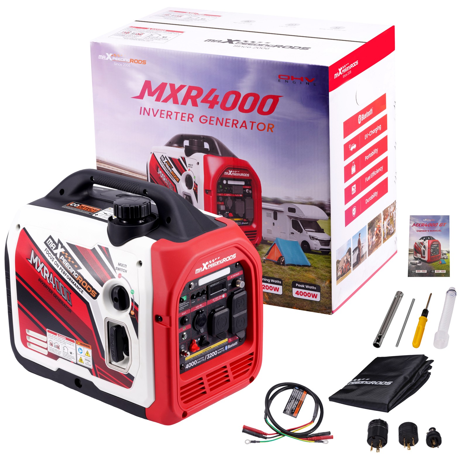 3200/4000W Gasoline Generator Inverter APP Monitor EV-Charging for RV Travel