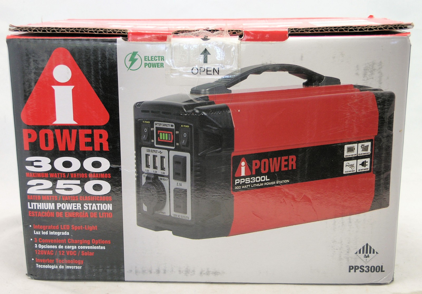 A-iPower PPS300L 300W Li-ion Manual Start Battery Powered Inverter Generator