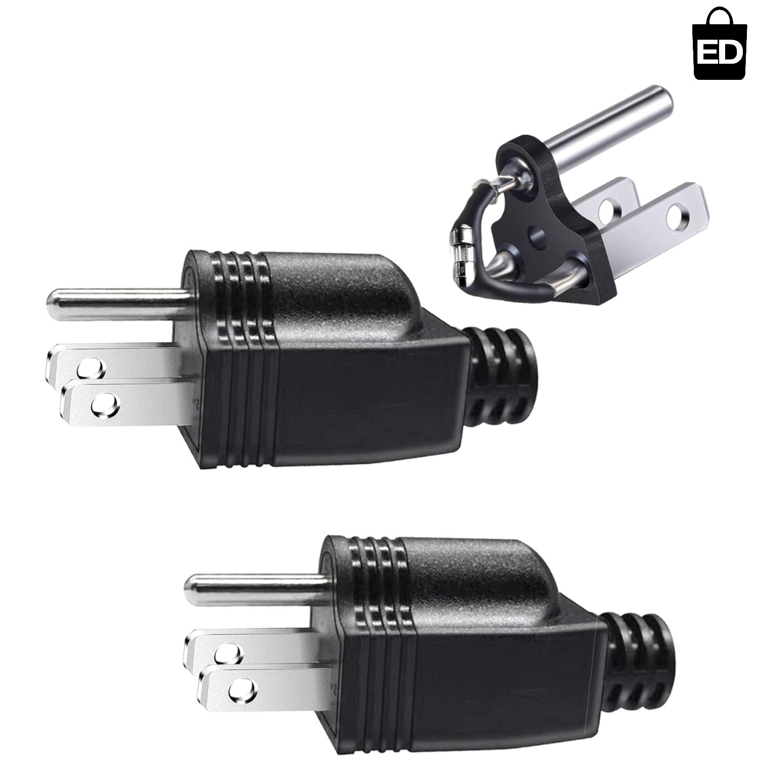 15A Fuse Neutral Ground Bonding Plug for Portable Generators – 2 Pack Solution