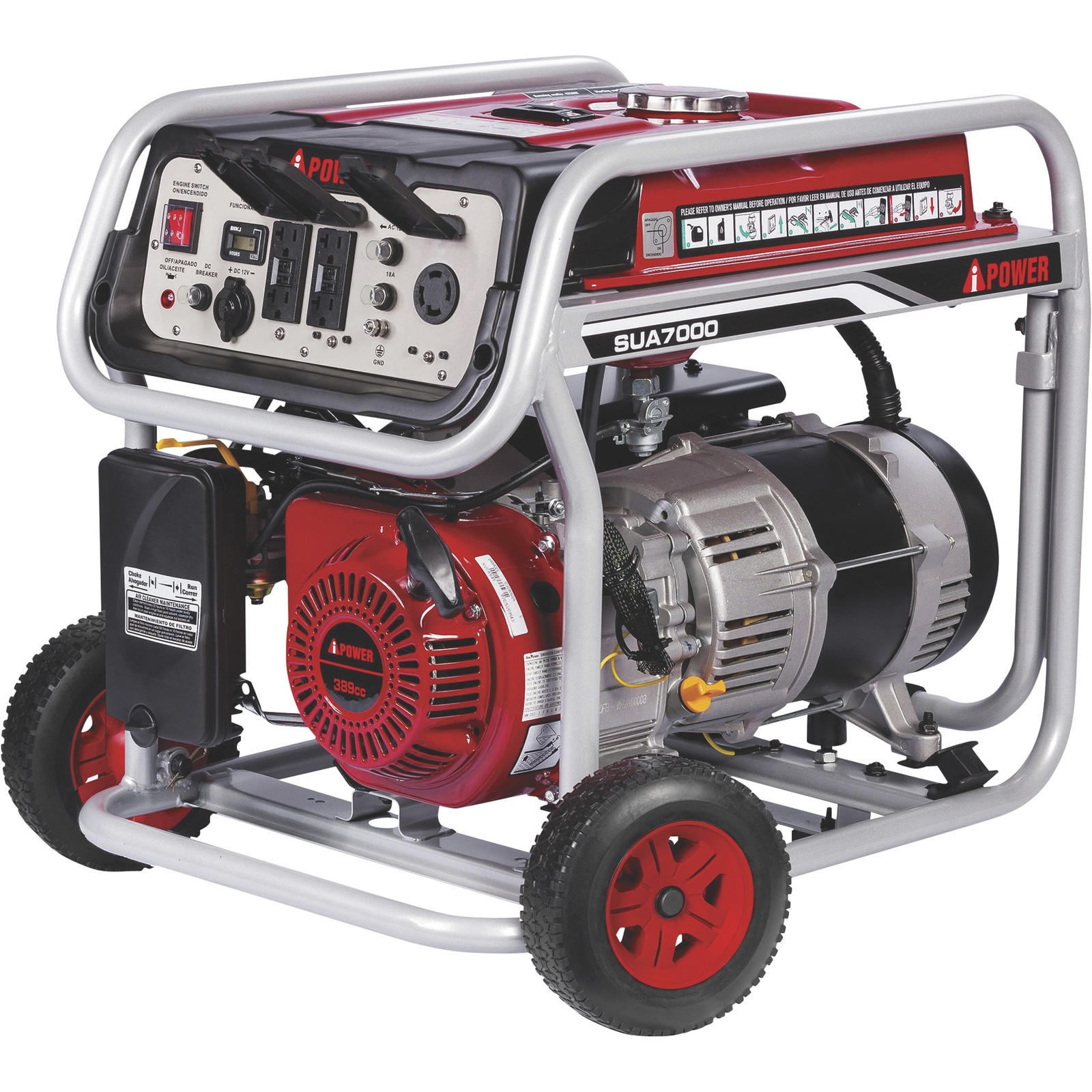 A-iPower Portable Generator — 7000 Surge Watts, 6000 Rated Watts, EPA