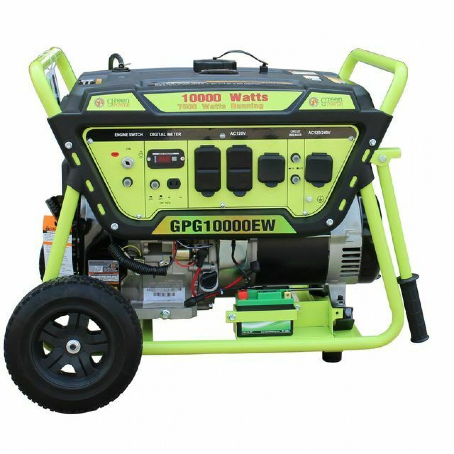 Green-Power America 10,000 Watts Portable Gas Power Generator Electric Start.