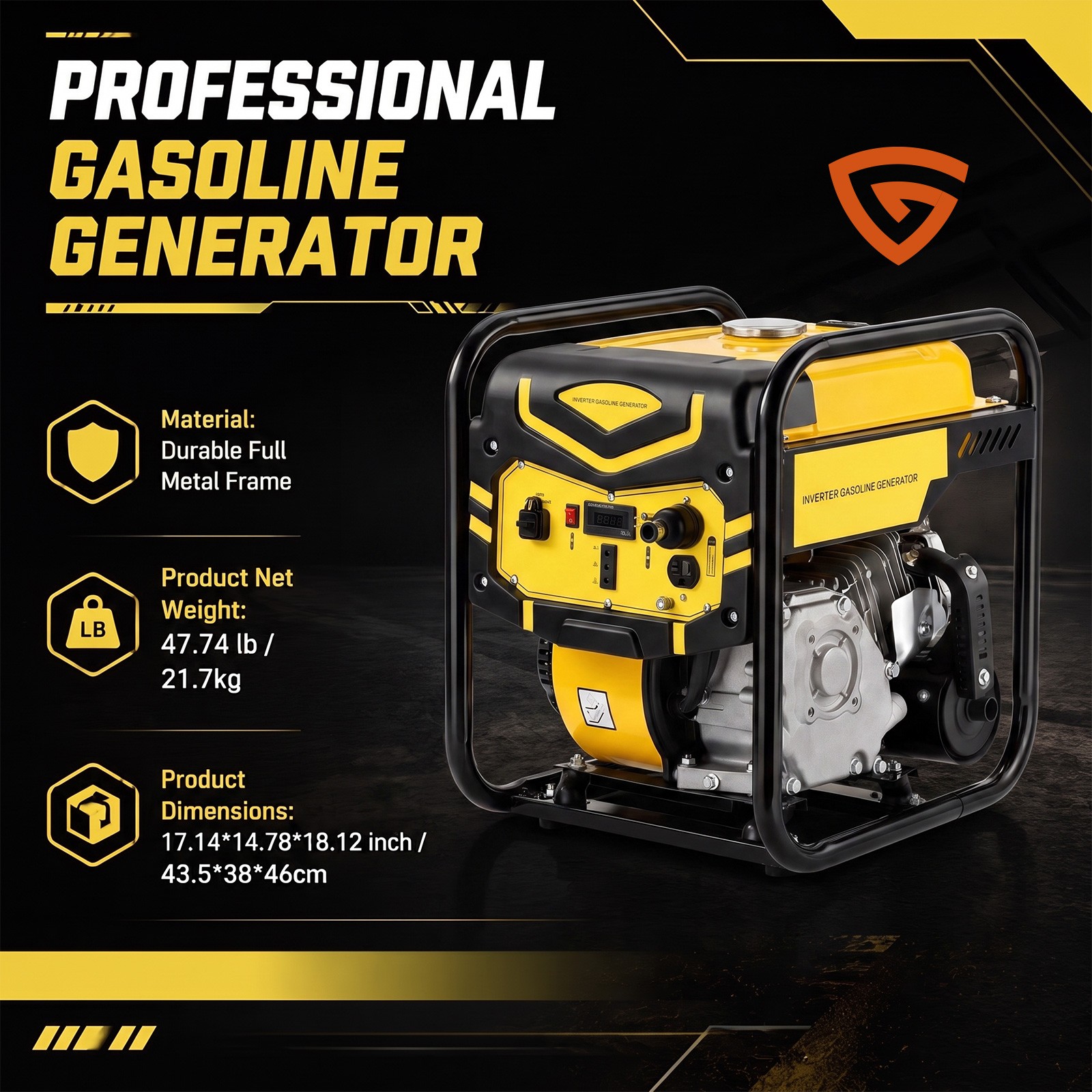 Portable Generator Quiet Emergency Outdoor Camping Portable Power Generator
