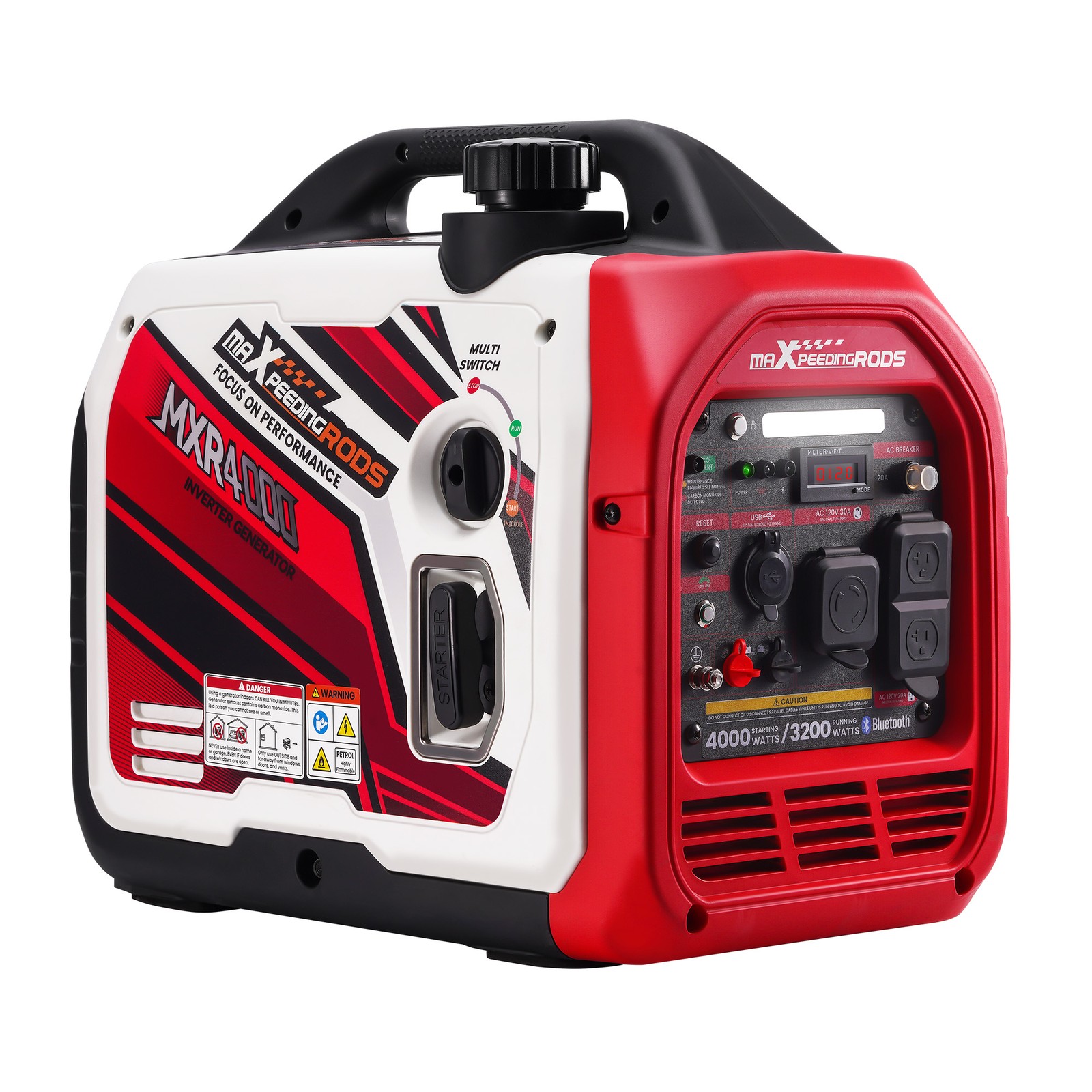 4KW /3.2KW Portable Inverter Generator Gas Powered Quiet for Camping EV-Charge