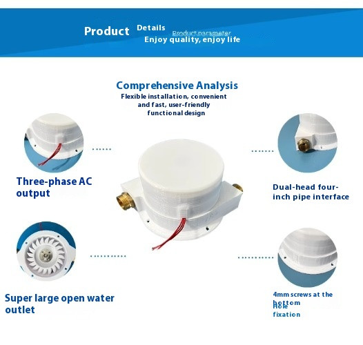 Impact Double Nozzle Hydroelectric Generator Alternative Energy Generators 100W