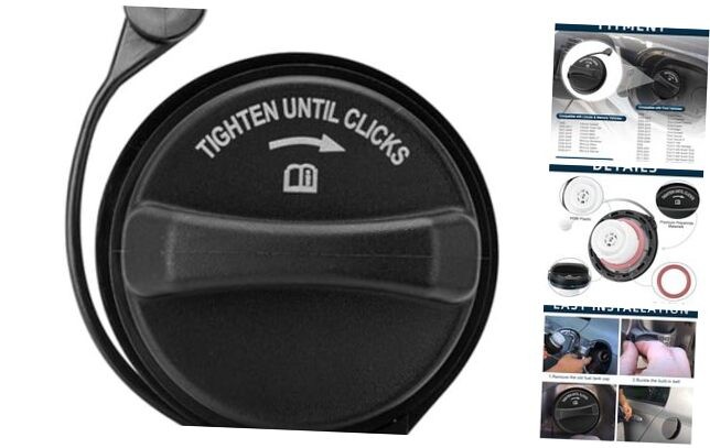 Fuel Tank Cap Gas Cap Compatible with 2004-2021 Ford F150-F600 Ranger Escape