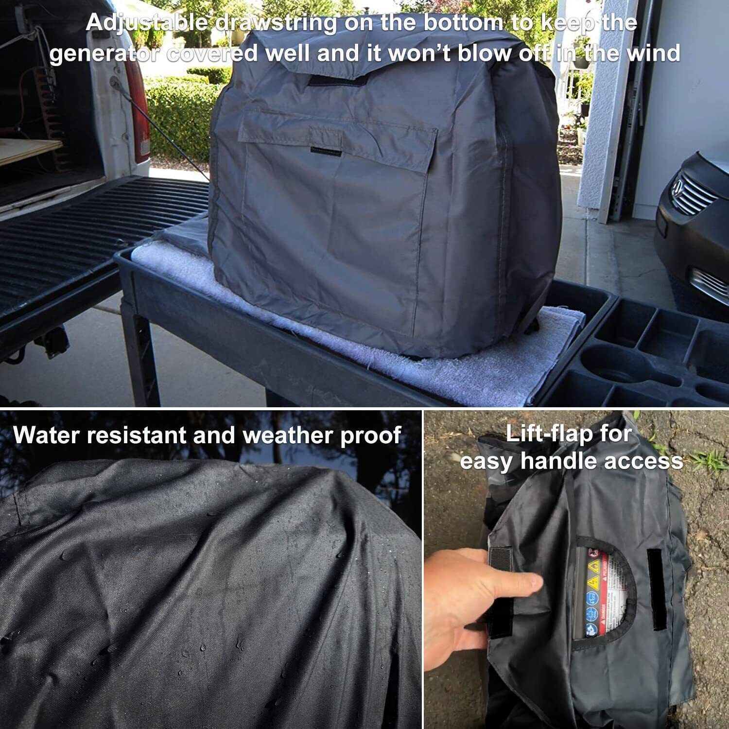 Waterproof Generator Cover w/ Storage Pocket for Honda Eu2200i Eu2000i Generator