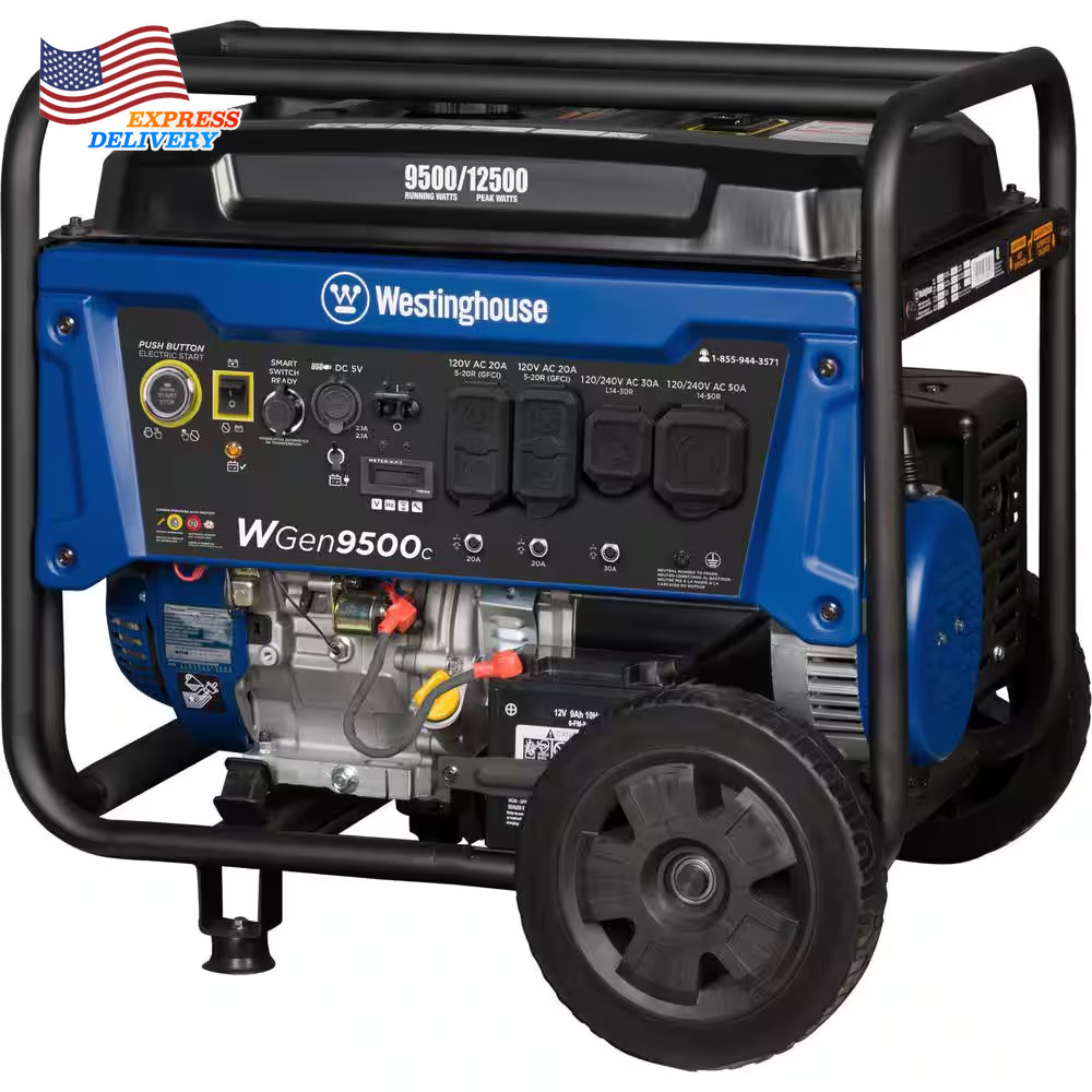 Westinghouse 12500 Watt Gas Powered Portable Generator Remote Electric Start