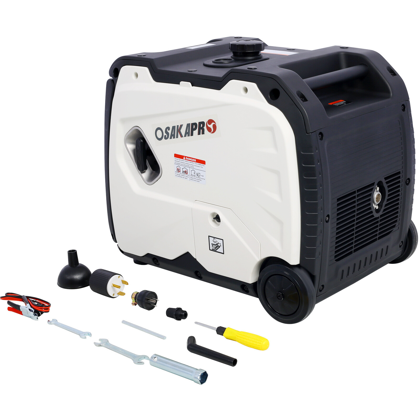 Portable Inverter Generator 4 Stroke 4500W Electric Start 212CC w/Wheel & Handle