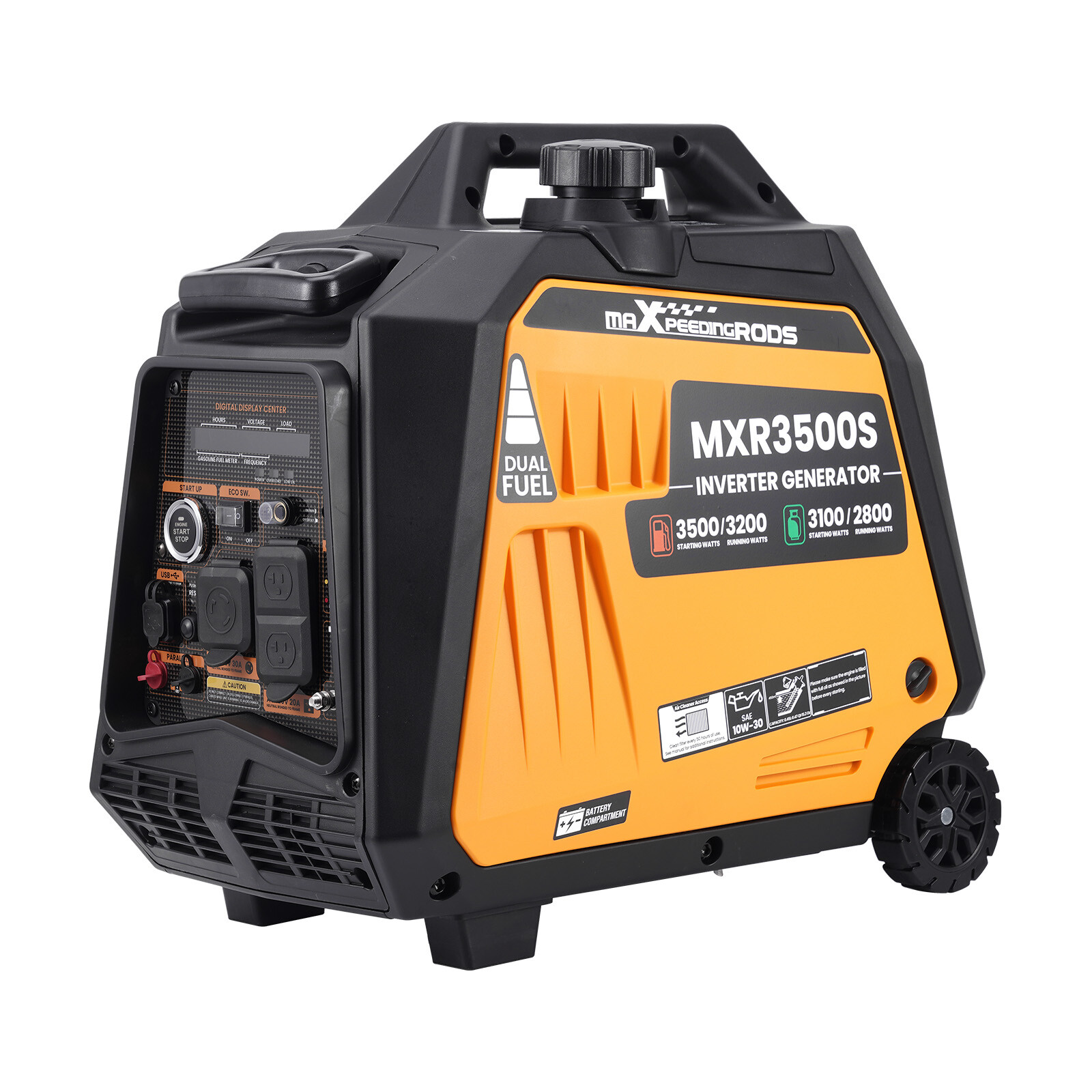 3500 Watt Portable Generator Inverter Gas/LPG Electric/Remote Start For Outdoor
