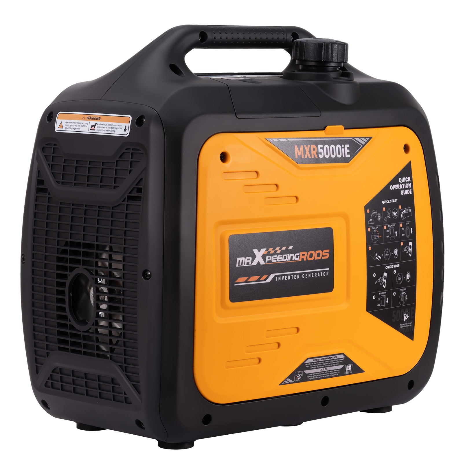 Quiet 65dB Gasoline Portable Generator 5000W Digital Display Remote Start