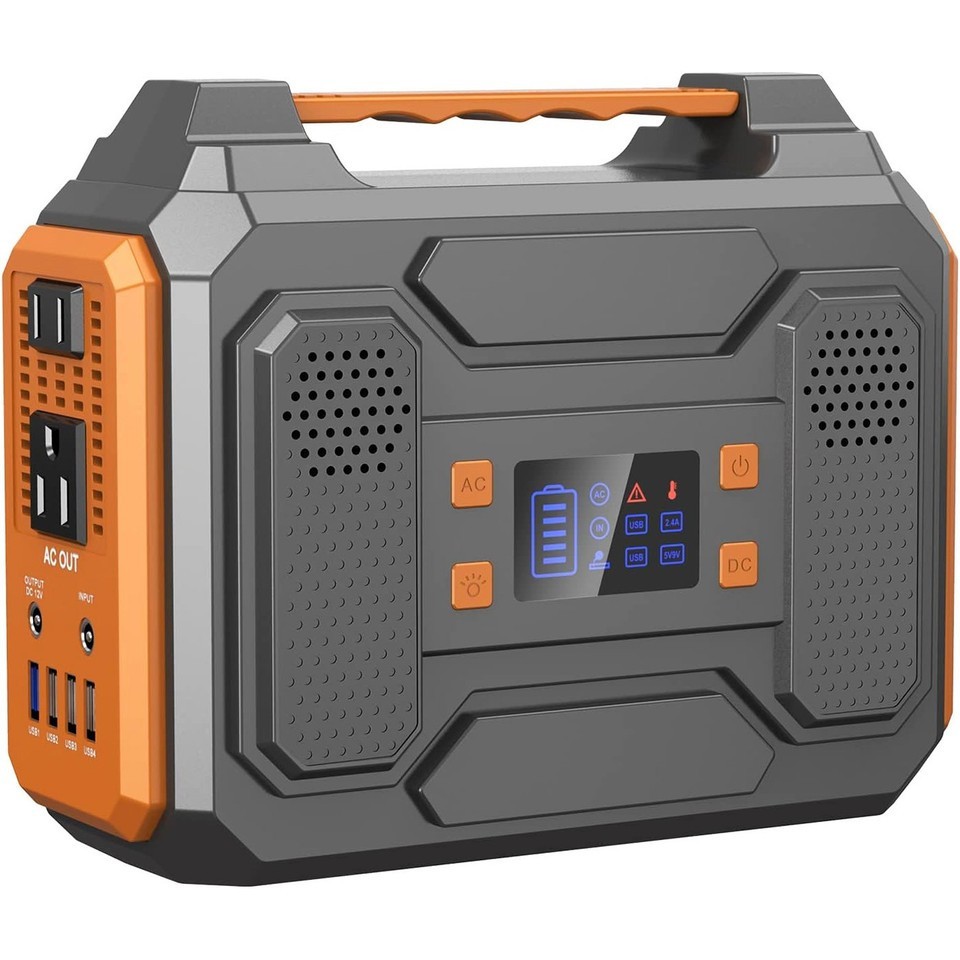 300W Portable Power Station 280Wh AC/DC Solar Generator Outdoor Camping with Bag